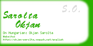 sarolta okjan business card